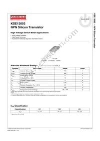KSE13003H3ASTU Datasheet Page 2