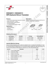 KSH44H11TM Datasheet Page 2