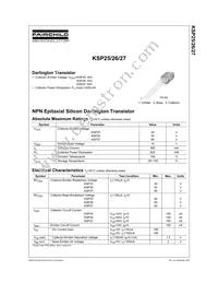 KSP25BU Datasheet Cover