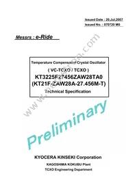 KT3225F27456ZAW28TA0 Datasheet Cover