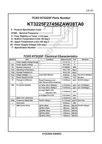 KT3225F27456ZAW28TA0 Datasheet Page 3