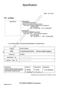 KT3225R26000ZAW28TMA Datasheet Cover