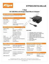 KTPS05-05015U-MICROB Datasheet Cover