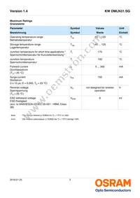 KW DMLN31.SG-6J6K-EBVF46FCBB46-1-200-R18 Datasheet Page 3