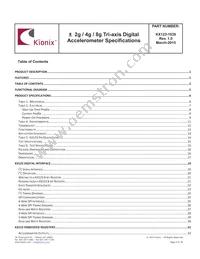 KX123-1039 Datasheet Page 2