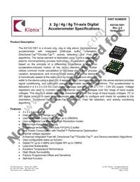 KX124-1051 Datasheet Cover