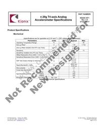 KX220-1071 Datasheet Page 3