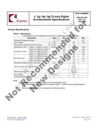 KXCJB-1041-SR Datasheet Page 3