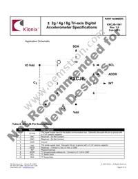KXCJB-1041-SR Datasheet Page 8