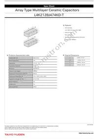 L4K212BJ474KD-T Datasheet Cover