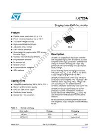 L6726ATR Datasheet Cover