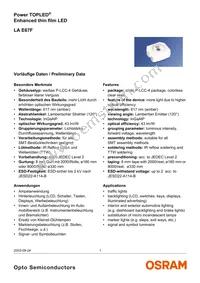 LA E67F-AABA-24-1 Datasheet Cover