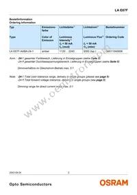 LA E67F-AABA-24-1 Datasheet Page 2