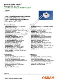 LA G67F-CADA-24-1-Z Datasheet Cover