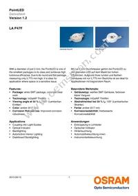 LA P47F-V2BB-24-3B5A-Z Datasheet Cover