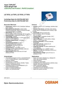 LA T676-Q2T1-1-0-20-R18-Z Datasheet Cover