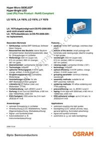 LA Y876-Q2S1-1-Z Datasheet Cover
