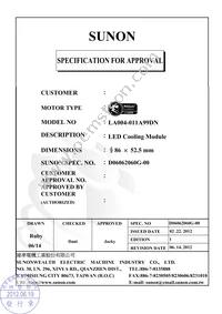 LA004-011A99DN Datasheet Cover