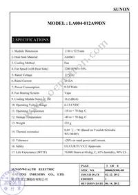 LA004-012A99DN Datasheet Page 4