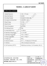 LA004-017A83DY Datasheet Page 4