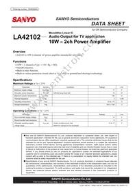 LA42102-E Datasheet Cover