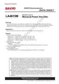 LA4815M-TLM-H Datasheet Cover