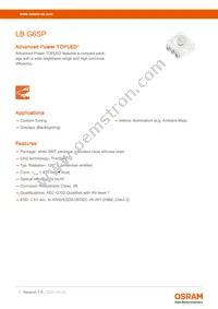 LB G6SP-V2BB-35-1-Z Datasheet Cover
