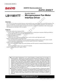 LB11851TT-TLM-H Datasheet Cover