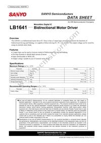 LB1641-E Datasheet Cover