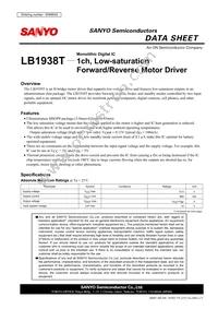 LB1938T-TLM-E Datasheet Cover