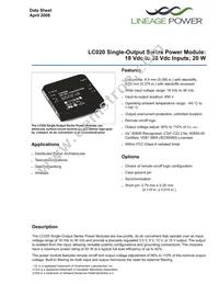 LC020A Datasheet Cover