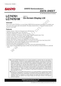 LC74761M-9006-E Datasheet Cover