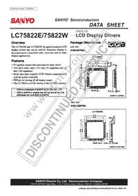 LC75822W-E Datasheet Cover