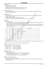 LC87F0A08AU-EB-TLM-H Datasheet Page 3