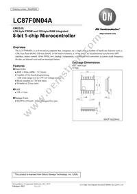LC87F0N04AUJD-H Datasheet Cover