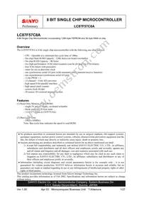 LC87F57C8AU-DIP-E Datasheet Cover