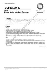 LC89058W-E Datasheet Cover