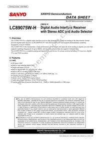 LC89075W-H Datasheet Cover