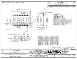 LCD-A401C71TR Datasheet Cover