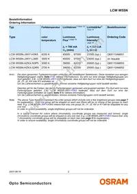 LCW W5SN-JZKZ-4R9T-0-700-R18-Z Datasheet Page 2