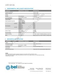 LDE160-26 Datasheet Page 3