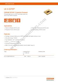 LE A Q7WP-NXPX-23-0-A40-R18-Z Datasheet Cover