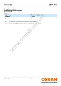 LE CG P1A-6T5U-A Datasheet Page 7