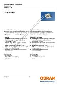 LE UW D1W4 01-7P6Q-JM-T10-VAR Datasheet Cover