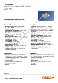 LE UW S2W-PXQX-4P7R Datasheet Cover