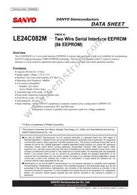 LE24C082M-TLM-E Datasheet Cover