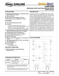 LE87220KQCT Datasheet Cover