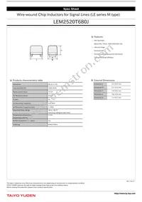 LEM2520T680J Datasheet Cover