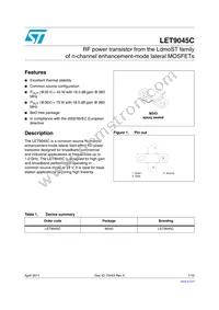 LET9045C Datasheet Cover