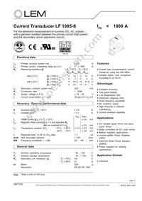 LF 1005-S/SP21 Datasheet Cover